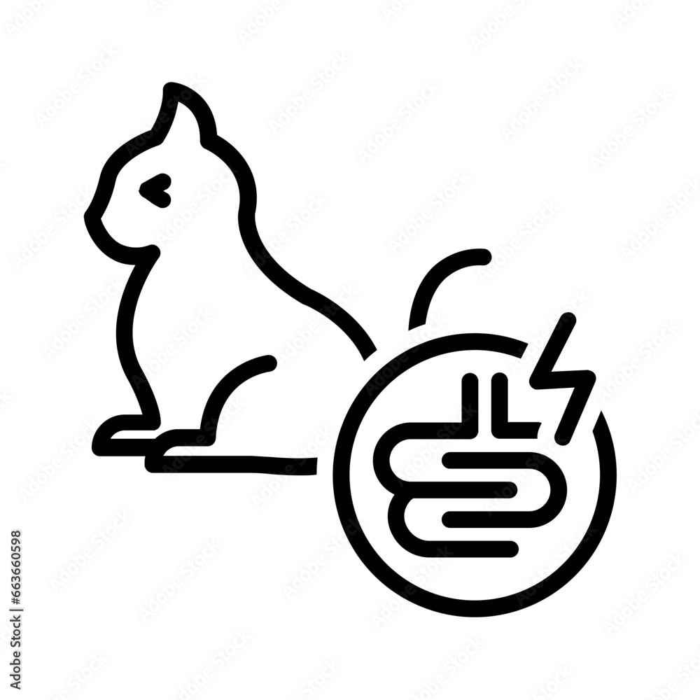 Black line icon for Chronic disease Black line icon for Chronic disease
