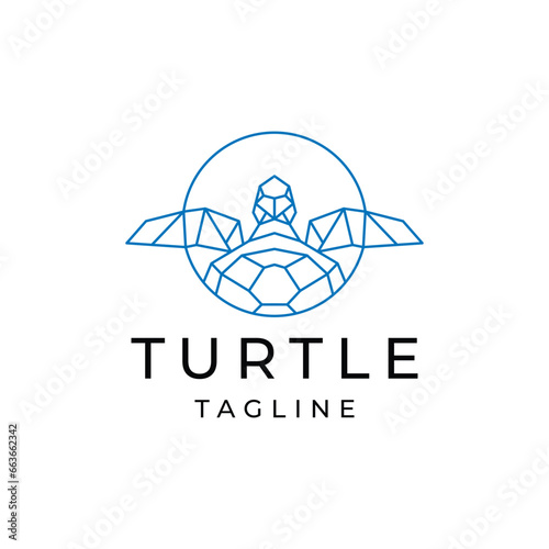Turtle logo design icon template