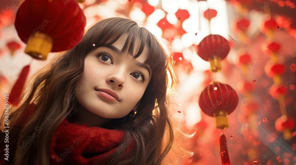 new year holiday chinese new year beautiful girl new year holiday chinese new year beautiful girl