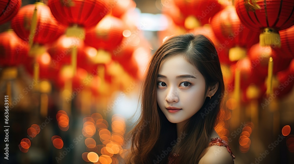 new year holiday chinese new year beautiful girl new year holiday chinese new year beautiful girl