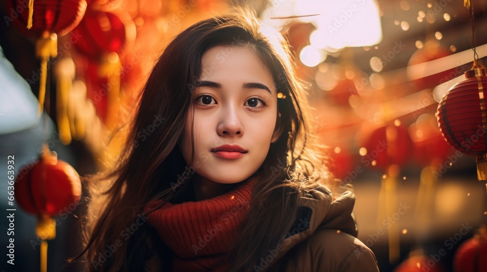 new year holiday chinese new year beautiful girl new year holiday chinese new year beautiful girl
