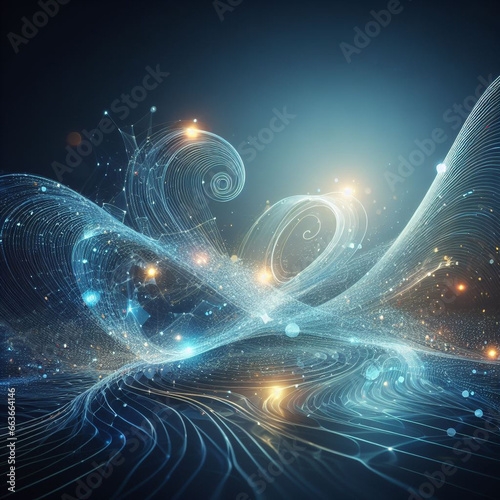 A shimmering wave of light and color, shiny wave background,
