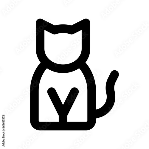 black cat line icon
