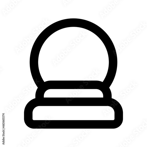 crystal ball line icon