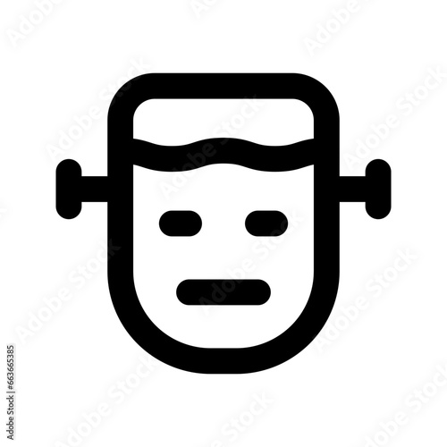 frankenstein line icon
