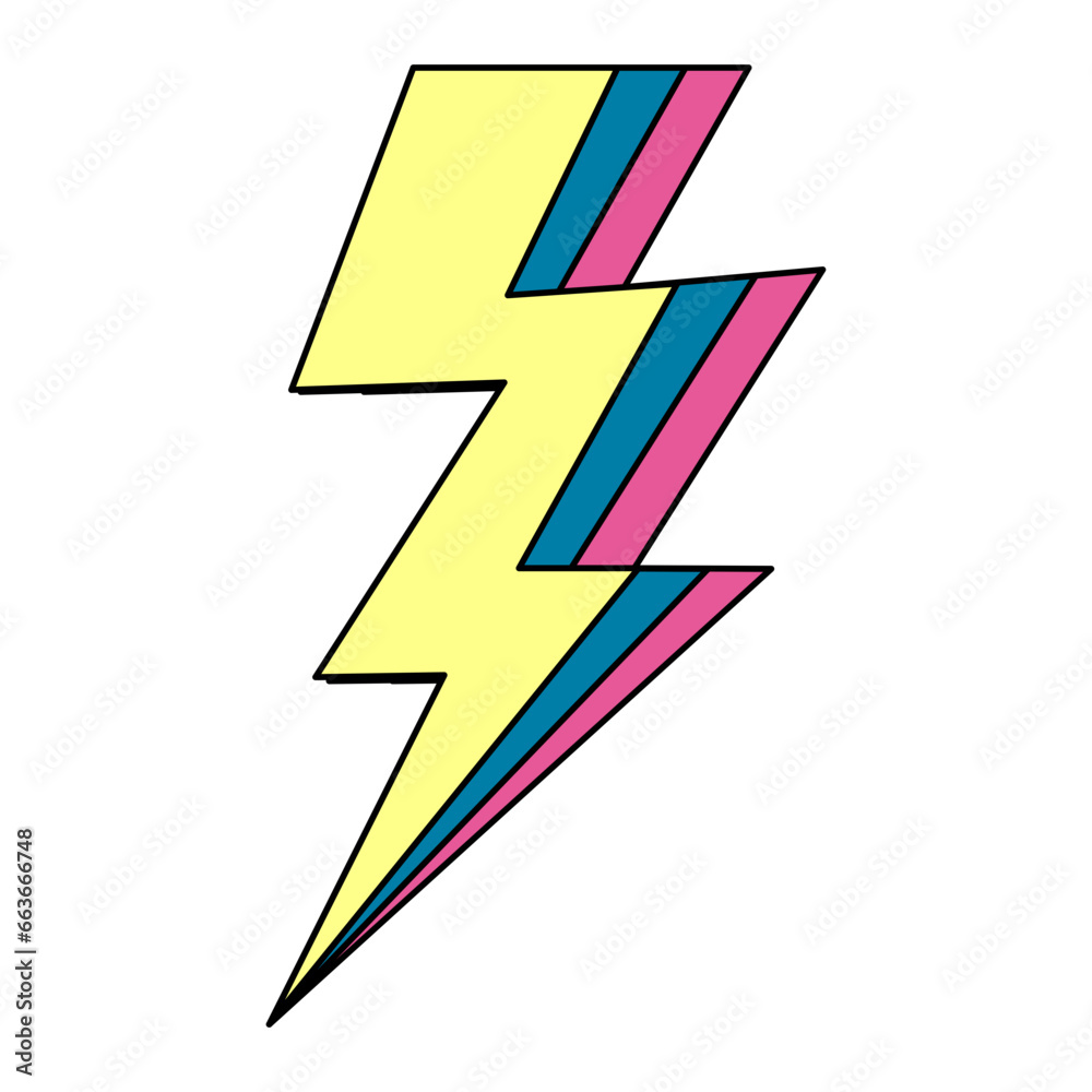 Groovy 60 Sticker Set _ Triple Thunder Rainbow Groovy 60 Sticker Set _ Triple Thunder Rainbow