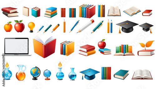 Set of icons for education