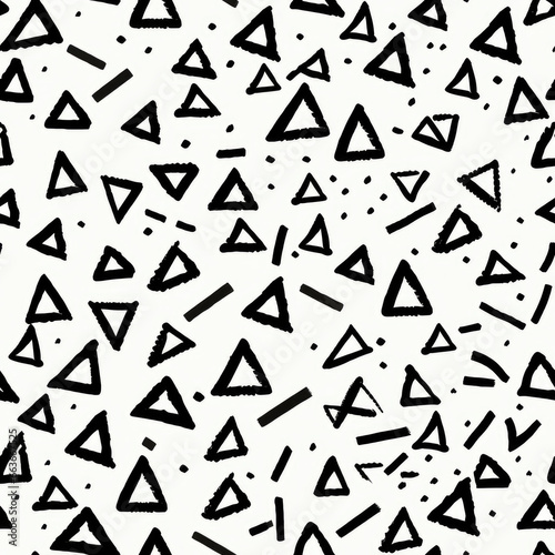 Free Download Zentangle doodle abstract black and white repeat pattern - GFXLoad