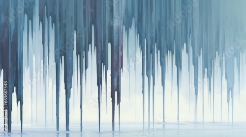 Ice's Echo: Melting icicles against a muted background, representing the cry of melting polar regions