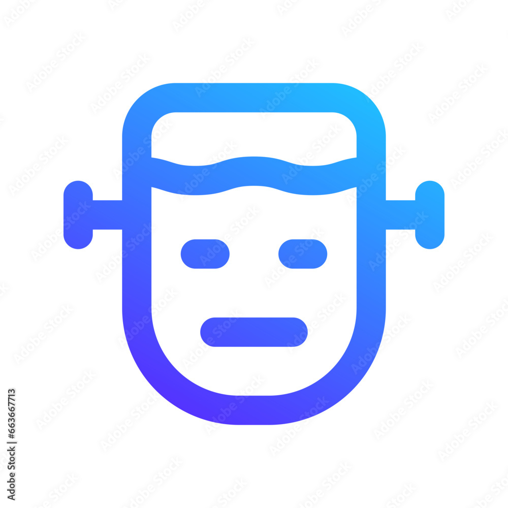 frankenstein gradient line icon frankenstein gradient line icon