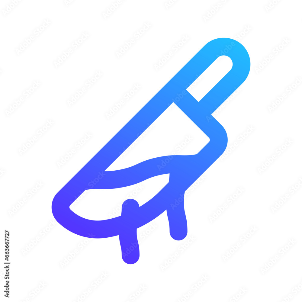 knife gradient line icon