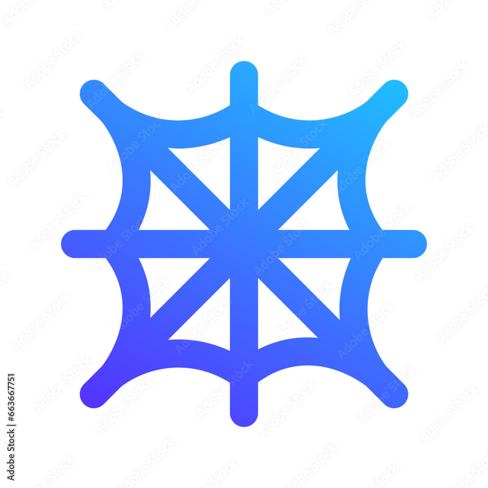 spider web gradient line icon