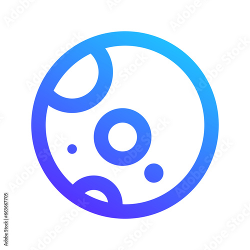 full moon gradient line icon