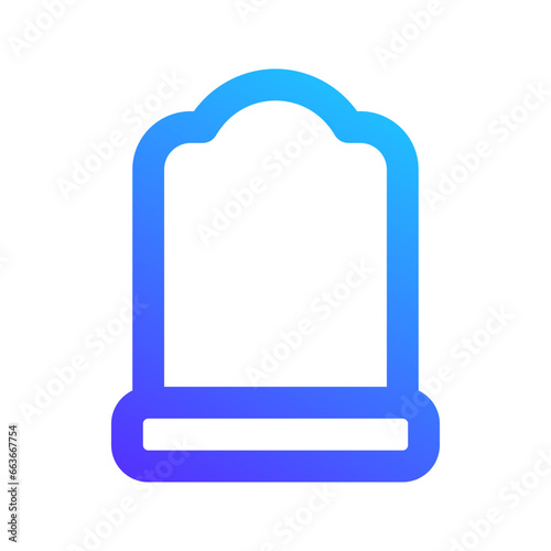 tombstone gradient line icon