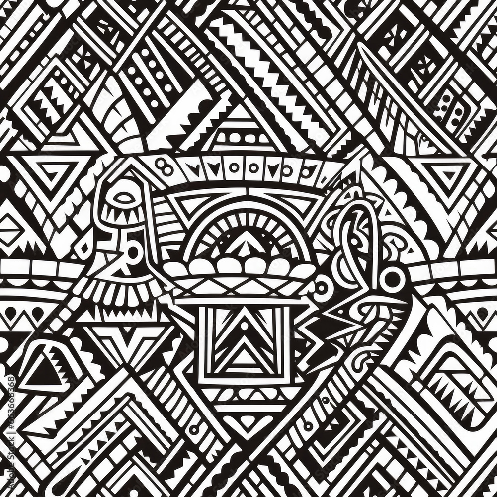 Zentangle doodle abstract black and white repeat pattern Zentangle doodle abstract black and white repeat pattern