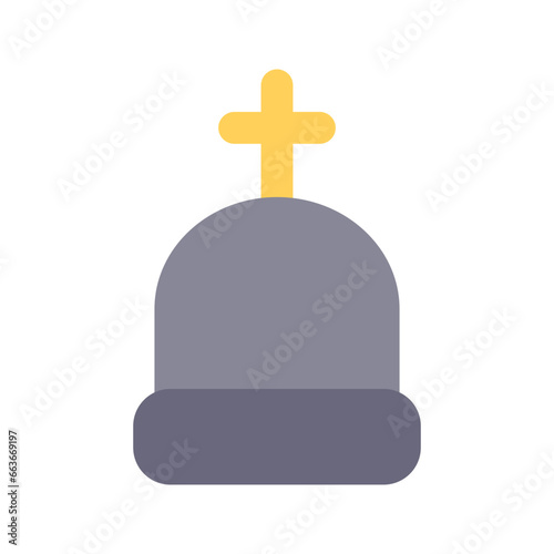 graveyard flat icon