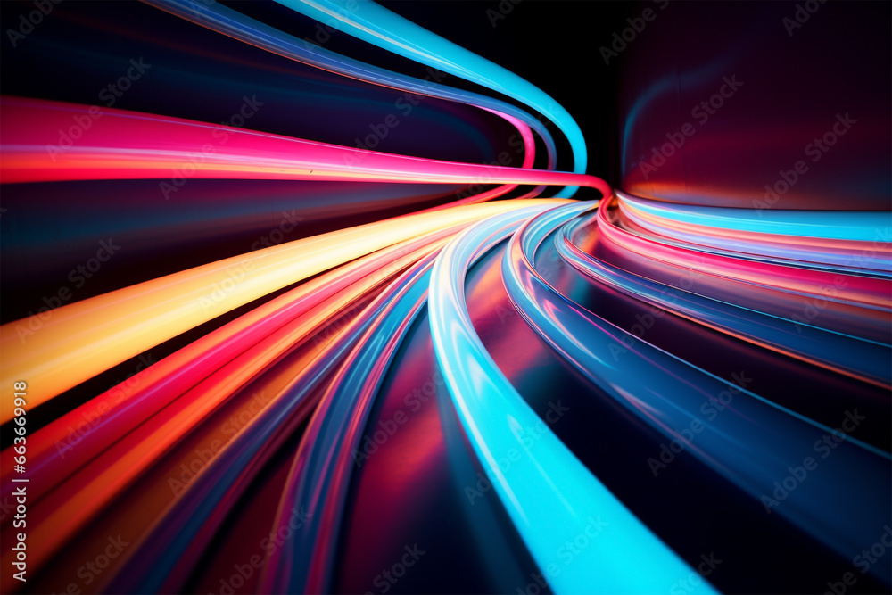 Neonfarbene Lichtstreifen - Hintergrund Neonfarbene Lichtstreifen - Hintergrund