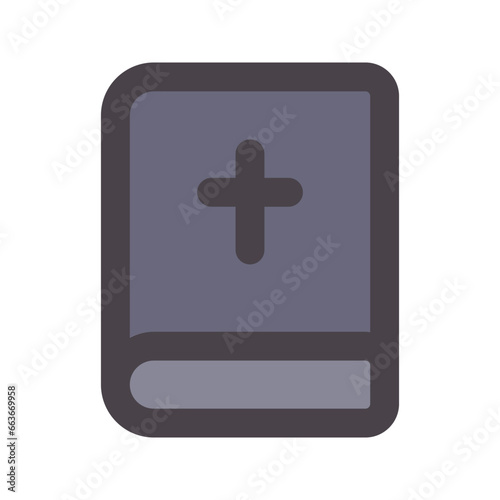 bible flat line icon