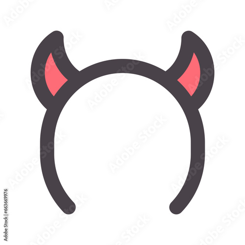 devil flat line icon