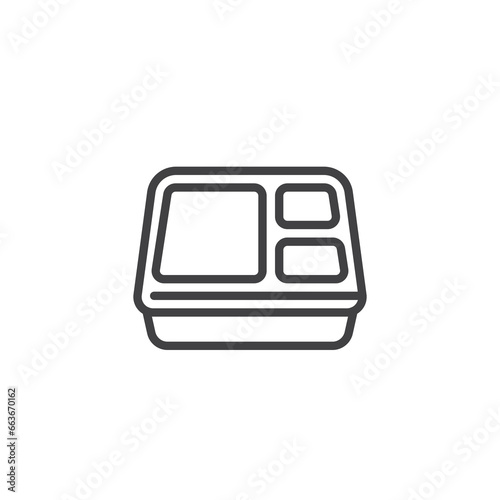 Food serving tray line icon