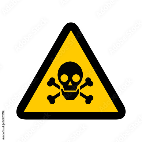 danger mort triangle jaune panneau signalisation danger