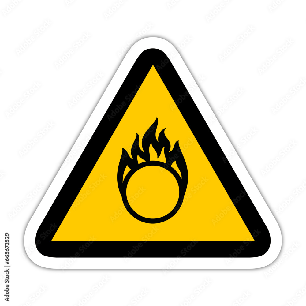 inflammable feu triangle jaune panneau signalisation danger relief inflammable feu triangle jaune panneau signalisation danger relief