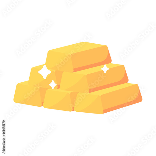 Shiny yellow gold bars pile of valuables