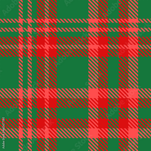 Green Red Tartan Plaid Seamless Pattern. Check fabric texture for flannel shirt, skirt, blanket 