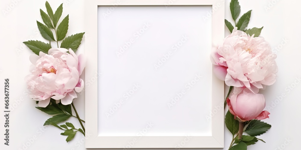a frame with flowers a frame with flowers