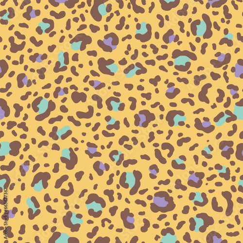 Abstract Leopard skin effect seamless vector pattern. Design for use background Textile all over fabric print wrapping paper and others.