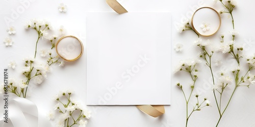 white paper with flowers as greetings