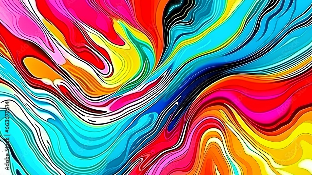 Obraz premium abstract colorful background with waves