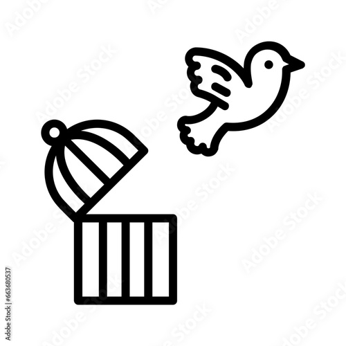 Black line icon for Escape