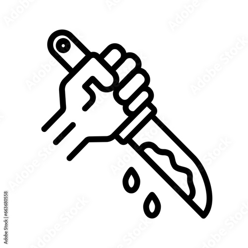 Black line icon for Murderer