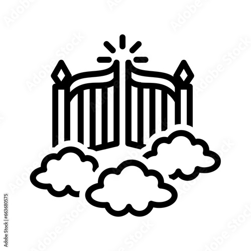 Black line icon for Paradise