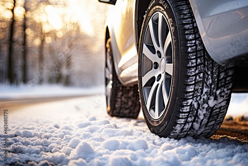 tire in snow winter