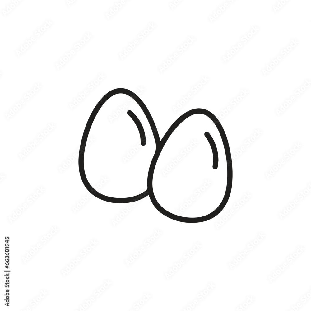 Obraz premium egg icon vector. Linear style sign for mobile concept and web design. Egg symbol illustration. Pixel vector graphics - Vector. 