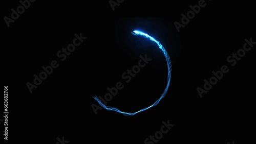 Beautiful colorful light effect of neon glow lights and flash. Blue glowing shiny lines effect. Neon light glowing effect. 