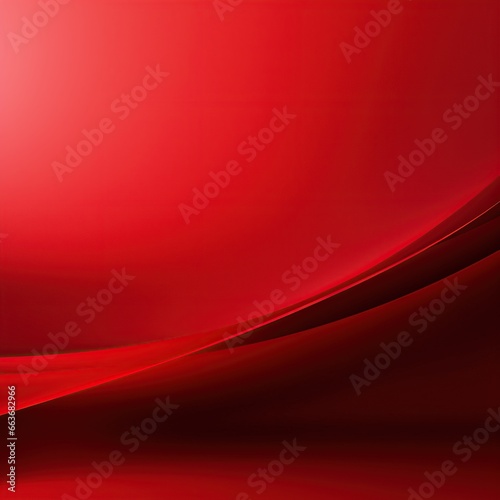 Abstract red background, wavy lines, gradient. Banner design, place for text, surface