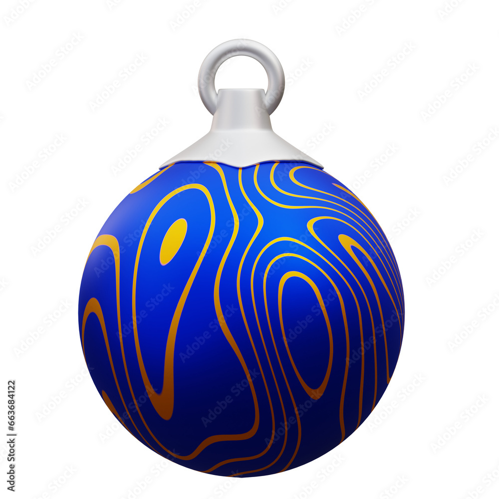 3D illustration of round Christmas decorative lights 3D illustration of round Christmas decorative lights