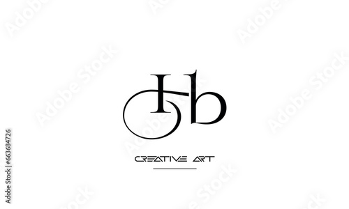 BH, HB, B, H abstract letters logo monogram
