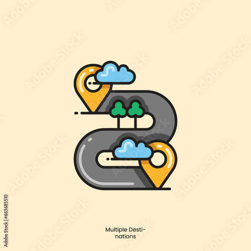 vector realistic road shapes illustration set