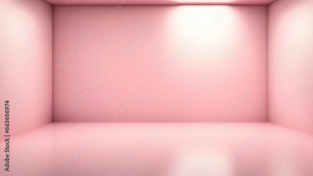 Fototapeta premium pink room with white wall and chair