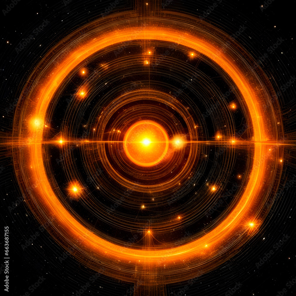 Fototapeta premium Solar system, sun in space, space, solar energy 