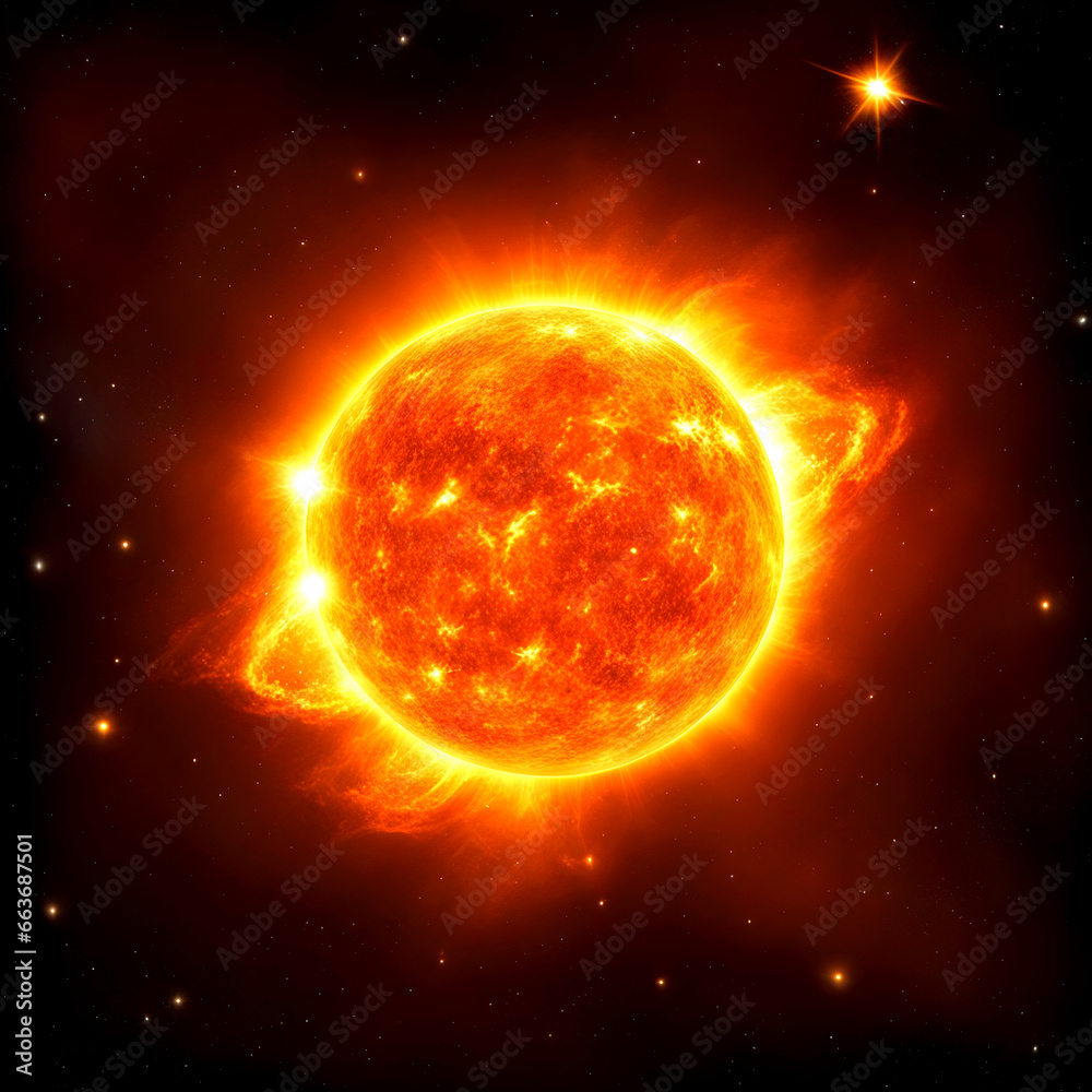sun in space, close photo of sun, space, Solar system, Solar Energy 