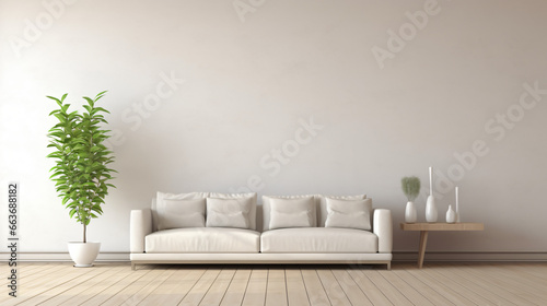 View of living room with sofa and side table on lamia © Salman