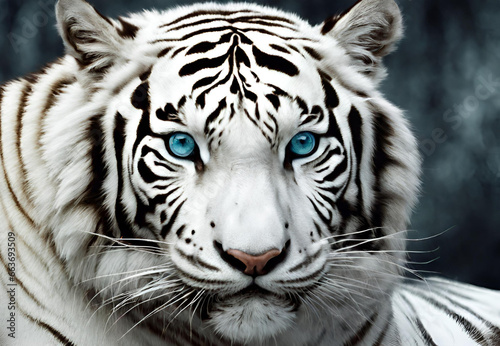 Snowy Bengal Stripes,  Rare White Tiger Species,  The Regal White Bengal © bestin