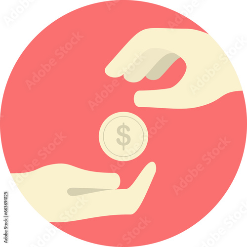Money donation icon