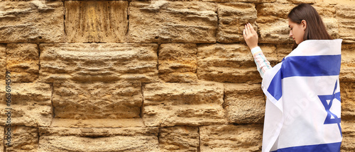 Woman with the flag of Isra...