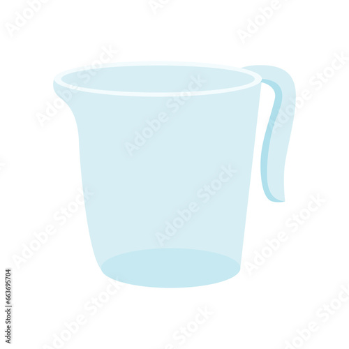 Measuring glass flat icon isolated on white background. Vector illustration